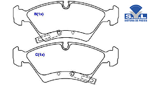 Jogo Pastilha Freio Dianteiro - SYL - Zafira 2.0 8v - Aro 14 2010 a 2012
