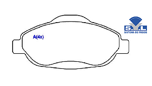 Jogo Pastilha Freio Dianteiro - SYL - Peugeot 408 2.0 16v após 2011...