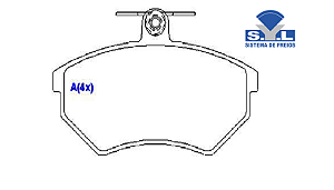 Jogo Pastilha Freio Dianteiro - SYL - Passat Variant 1.8 20v 1996 a 2000