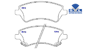 Jogo Pastilha Freio Dianteiro - SYL - Corolla 1.8 16v 2002 a 2008