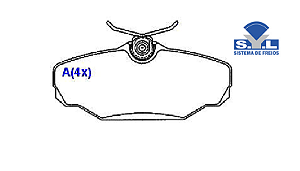 Jogo Pastilha Freio Traseiro - SYL - Monza 2.0 8v 1992 a 1996 - C/Alarme