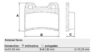 Jogo Pastilha Freio Traseiro Escort 2.0 8v - XR3 1993 a 1995