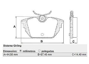 Jogo Pastilha Freio Traseiro Alfa Romeo 145 1996 a 2002