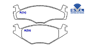 Jogo Pastilha Freio Dianteiro - SYL - Seat Inca 1.6 8v 1995 a 2003