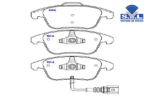 Jogo Pastilha Freio Dianteiro - SYL - Audi Q3 TFSi 2.0 16v 2014 a 2018