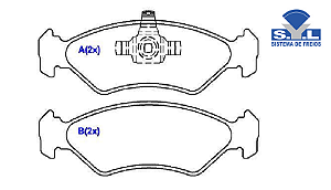 Jogo Pastilha Freio Dianteiro - SYL - KA 1.0 8v 2007 a 2013