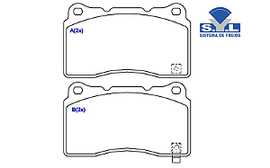 Jogo Pastilha Freio Dianteiro - SYL - Impreza 2.5 16v Turbo 2008 a 2015