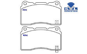 Jogo Pastilha Freio Dianteiro - SYL - Camaro 6.2 16v 2010 a 2014