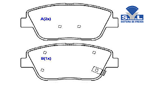 Jogo Pastilha Freio Dianteiro - SYL - Sonata 2.4 16v após 2011...