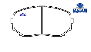 Jogo Pastilha Freio Dianteiro - SYL - Mazda CX7 2.3 16v 2007 a 2013