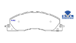 Jogo Pastilha Freio Dianteiro - SYL - Dodge Ram2500 5.9 24v 2009 a 2019