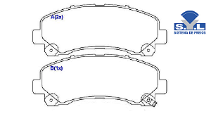 Jogo Pastilha Freio Dianteiro - SYL - S10 2.4 16v 2012 a 2016