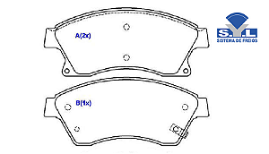 Jogo Pastilha Freio Dianteiro - SYL - Cruze 1.8 16v 2011 a 2016