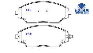 Jogo Pastilha Freio Dianteiro - SYL - Cobalt 1.4 8v - LS / LT / LTZ / Elite / Advantage 2012 a 2016