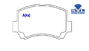 Jogo Pastilha Freio Dianteiro - SYL - Face 1.3 16v 2010 a 2015