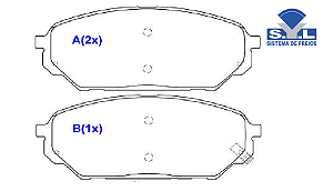 Jogo Pastilha Freio Dianteiro - SYL - Vera Cruz 3.8 24v 2006 a 2012