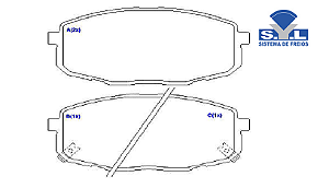 Jogo Pastilha Freio Dianteiro - SYL - Hyundai I30 2.0 16v 2009 a 2012