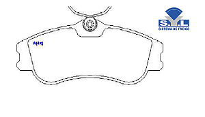 Jogo Pastilha Freio Dianteiro - SYL - Berlingo 1.8 16v - 4WD 1997 a 2003