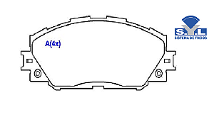 Jogo Pastilha Freio Dianteiro - SYL - Hilux RAV4 2.0/2.4 16v 2006 a 2013