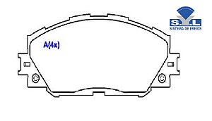 Jogo Pastilha Freio Dianteiro - SYL - Hilux 2.5 16v 2006 a 2014