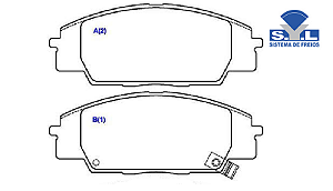 Jogo Pastilha Freio Dianteiro - SYL - New Civic 2.0 16v - Si 2007 a 2011