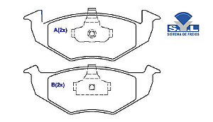 Jogo Pastilha Freio Dianteiro - SYL - Voyage 1.0/1.6 8v 2008 a 2012