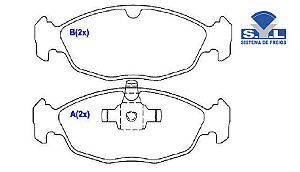 Jogo Pastilha Freio Dianteiro - SYL - Prisma 1.0/1.4 8v 2009 a 2016