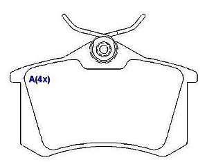 Jogo Pastilha Freio Traseiro - Frasle - Passat 2.0 16v após 2005...