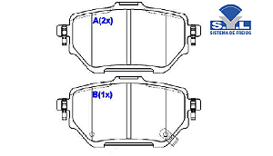 Jogo Pastilha Freio Traseiro - SYL - Corolla 1.8 16v - Hibrid após 2020...