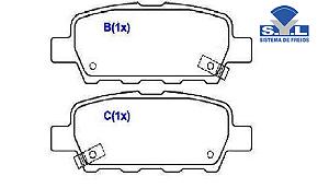 Jogo Pastilha Freio Traseiro Murano 3.5 24v V6 2003 a 2014
