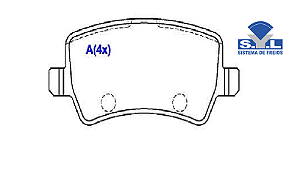 Jogo Pastilha Freio Traseiro Volvo XC60 2.0 16v após 2010...