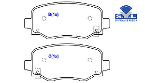 Jogo Pastilha Freio Traseiro Renegade 2.0 16v após 2015...