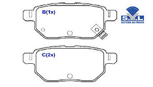 Jogo Pastilha Freio Traseiro - SYL - Jac Motors T5 1.5 16v após 2016...