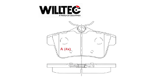 Jogo Pastilha Freio Traseiro - Willtec - Peugeot 5008 1.6 16v 2009 a 2017