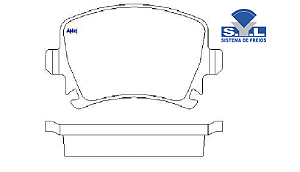 Jogo Pastilha Freio Traseiro - SYL - New Beetle 2.0 8v 2007 a 2010