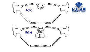 Jogo Pastilha Freio Traseiro - SYL - BMW 316i 1.6 16v 1994 a 1998