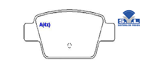 Jogo Pastilha Freio Traseiro - SYL - Linea 1.4 16v 2008 a 2016