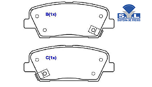 Jogo Pastilha Freio Traseiro - SYL - Sorento 2.4 16v - 3.5 24v após 2010...