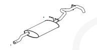 Escapamento Traseiro - Muffler - S10 2.5 Turbo 1996 a 1999