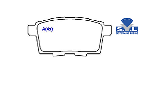 Jogo Pastilha Freio Traseiro - SYL - Edge 3.5 24v V6 2008 a 2010