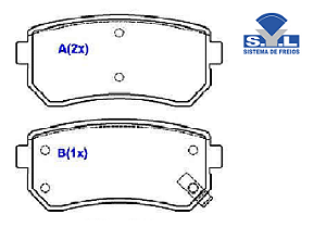 Jogo Pastilha Freio Traseiro - SYL - Sportage 2.0 16v 2010 a 2021