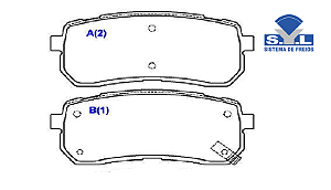 Jogo Pastilha Freio Traseiro - SYL - Vera Cruz 3.8 24v V6 2006 a 2012