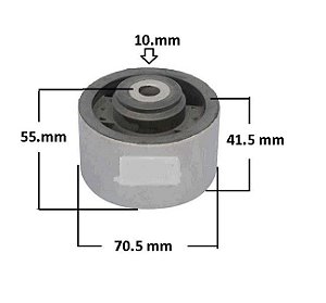 Refil da Bucha Coxim Motor e Câmbio LD - Jahu - Peugeot 406 2.0 16v 1998 a 2004 - 70mm