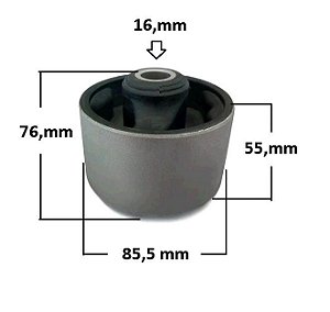 Refil/Bucha Coxim Motor LD - Jahu - Corolla 1.6/1.8 16v 1994 a 2000 - 85mm / 16mm