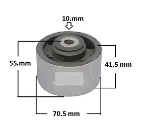 Refil da Bucha Coxim Motor e Câmbio LD - Jahu - Citroen C4 1.6/2.0 16v após 2013... - 70mm