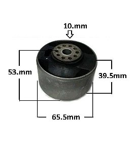 Refil Da Bucha Coxim Motor LD - Jahu - Universal - 65mm / 10mm