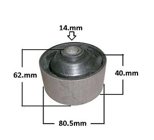 Refil Da Bucha Coxim Câmbio - Jahu - Tucson 2.0 16v 2005 a 2017 - 62mm/14,5mm