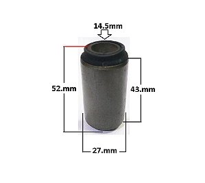 Bucha Bandeja Dianteira - Corcel I 1.3 8v 1968 a 1973 - Superior - Furo 14,5mm