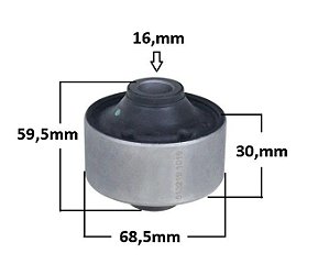 Bucha Bandeja Dianteira - Hilux RAV4 2.4 16v 2006 a 2013 - P/Traseira