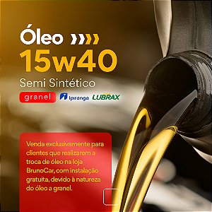 Litro Óleo Motor 15w40 - (Semi Sintético) - Ipiranga - Granel - Motor Alcool/Gasolina/Flex